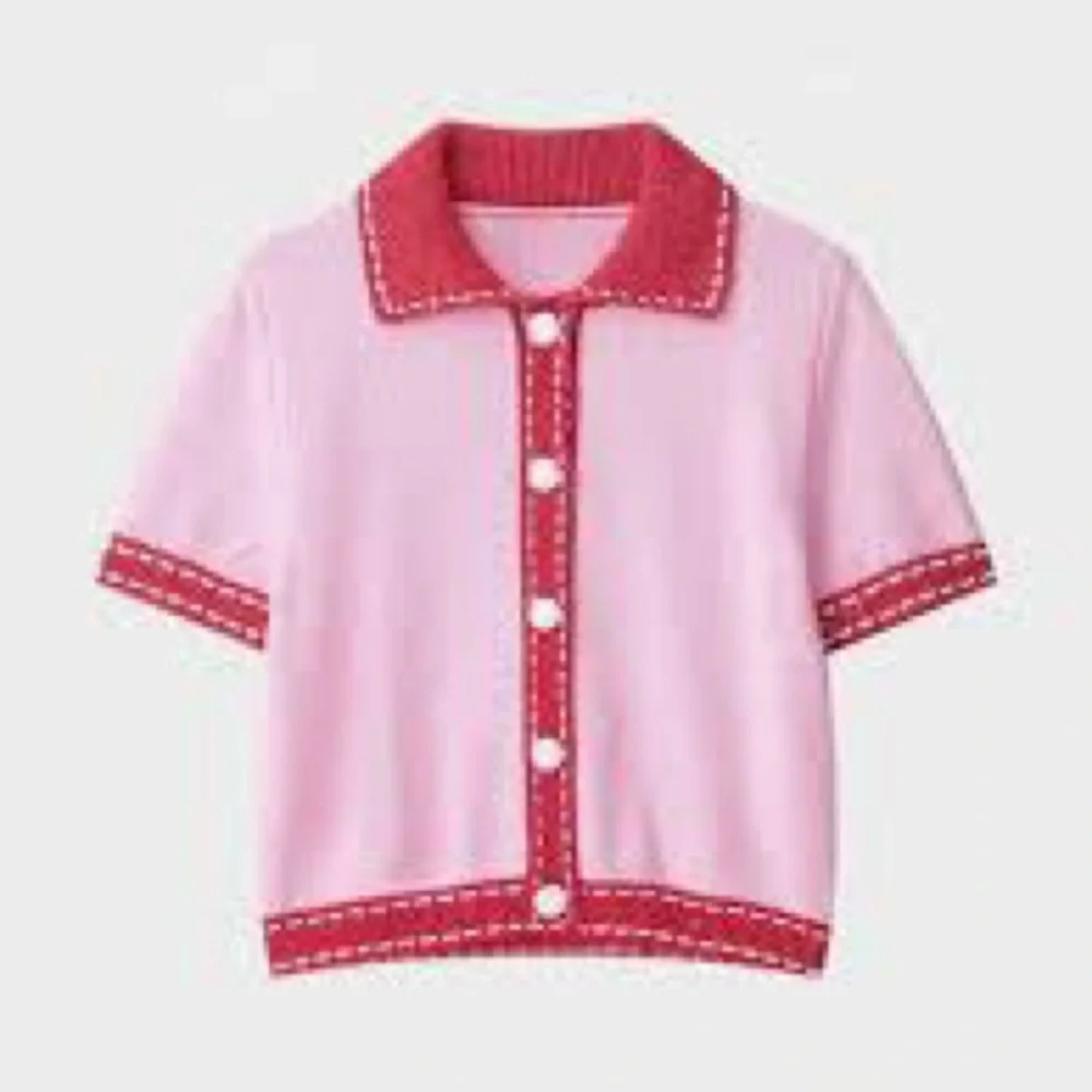 Zara Pink and Red Cardigan - Picture 2 of 2